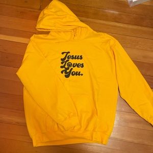 “Jesus Loves You” Hooded Sweatshirt SIZE L
